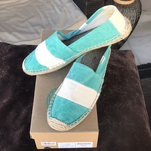Turquoise/cream color Espadrilles Worn a few times
